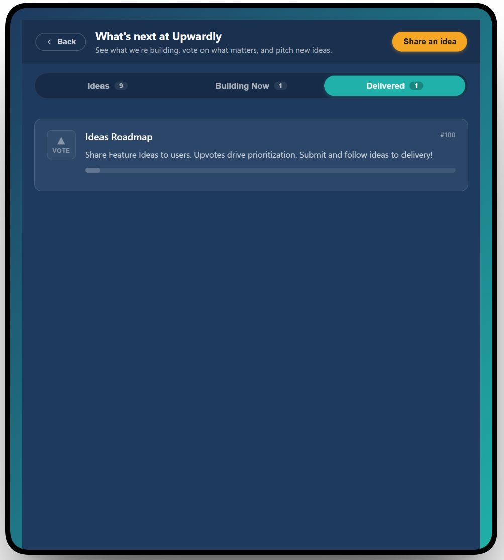 Upwardly Math idea board — Delivered